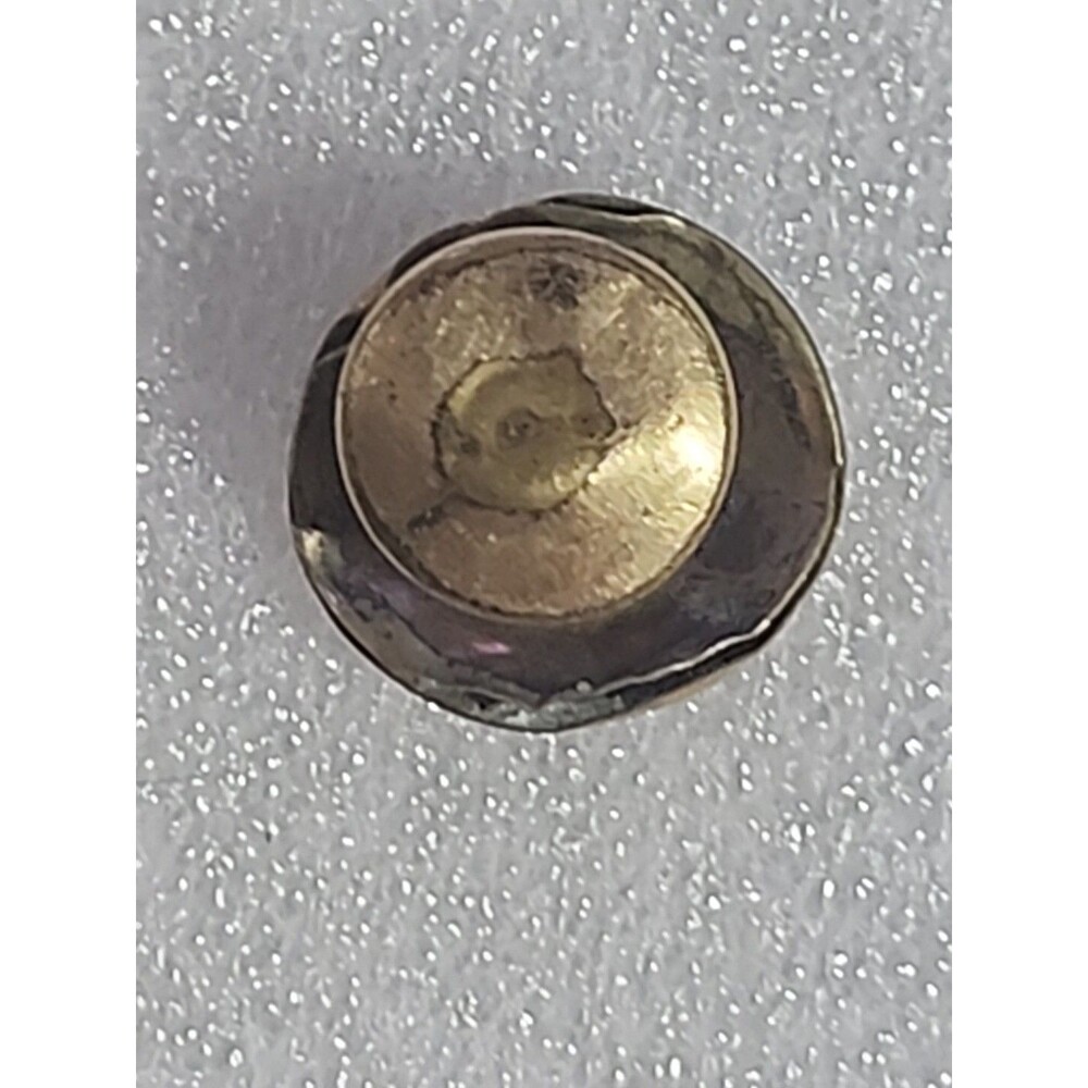 Vintage Brass Tone Etched Floral Metal Button ¾” Shank Art Nouveau Style - Picture 10 of 10